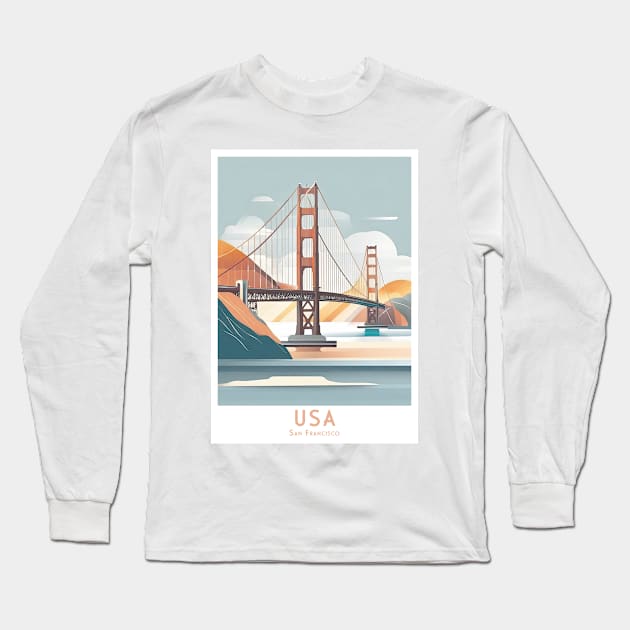 Golden Gate Serenity Long Sleeve T-Shirt by POD24